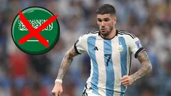Rodrigo De Paul y Arabia Saudita.