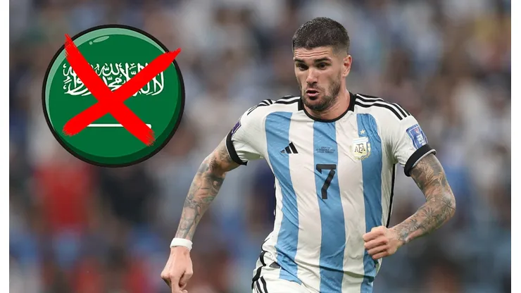 Rodrigo De Paul y Arabia Saudita.