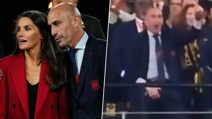 Obsceno: el vergonzoso gesto de Rubiales junto a la reina de España