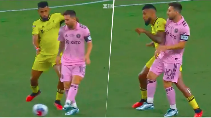 Messi recibió un codazo sin balón de Godoy. El VAR ni la revisó.