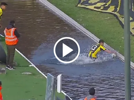 Insólito: así tuvo que ir Vasco Aguirregaray a buscar un balón