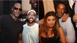 Michael, Marcus Jordan, Larsa y Scottie Pippen.