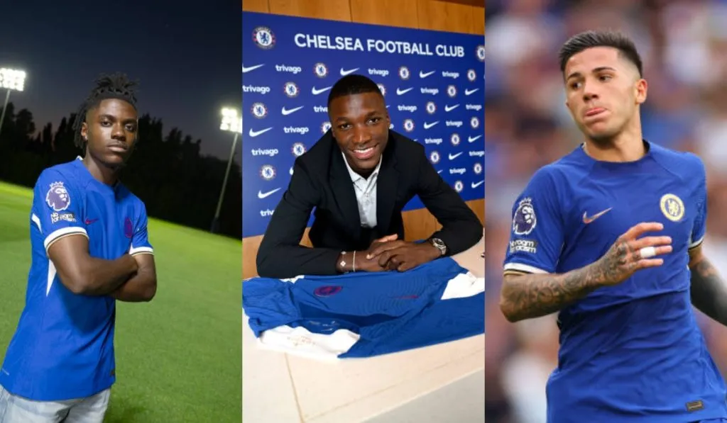 Moisés Caicedo, Romeu Lavia y Enzo Fernández: Getty