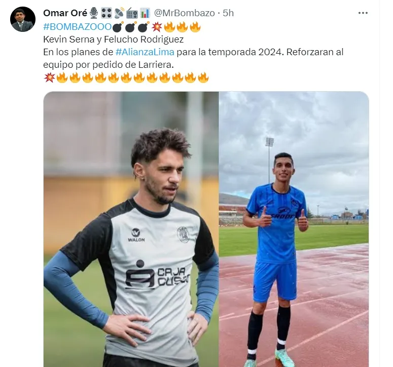Alianza quiere 2 fichajes de Liga 1. (Foto: Cuenta X Omar Oré)