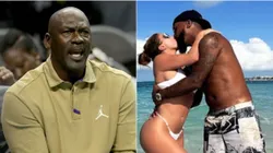 Michael Jordan, Larsa Pippen y Marcus Jordan.