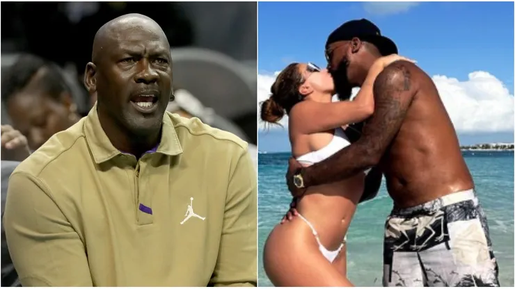 Michael Jordan, Larsa Pippen y Marcus Jordan.