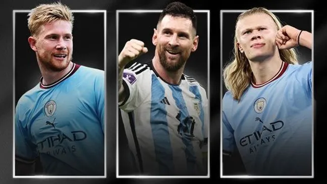 Kevin De Bruyne, Lionel Messi y Erling Haaland, los nominados por la UEFA.