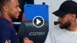 El frío saludo entre Neymar y Mbappé.