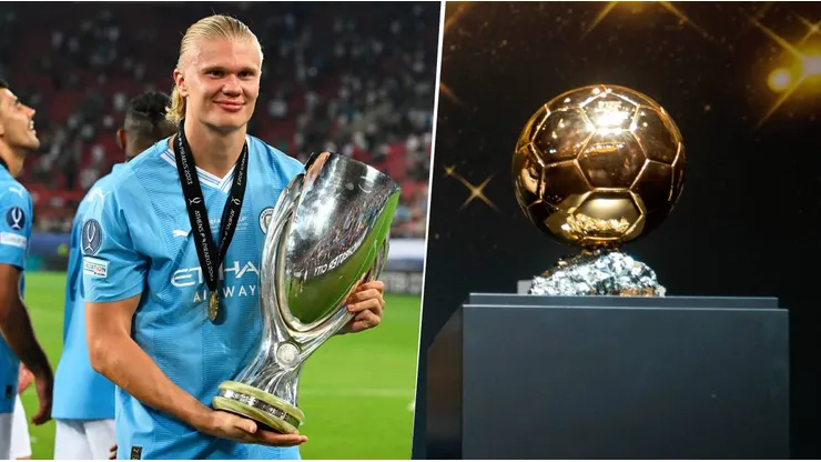 Erling Haaland no fue determinante en la Final de la Supercopa de Europa y sigue sin reunir motivos suficientes para quedarse con el Balón de Oro. Getty Images.