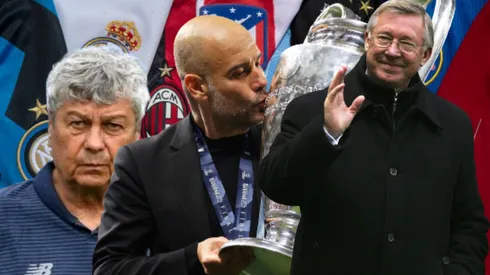 Mircea Lucescu, Pep Guardiola y Sir Alex Ferguson.