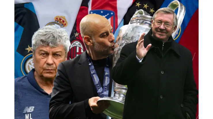 Mircea Lucescu, Pep Guardiola y Sir Alex Ferguson.