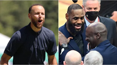 Stephen Curry, LeBron James y Michael Jordan.