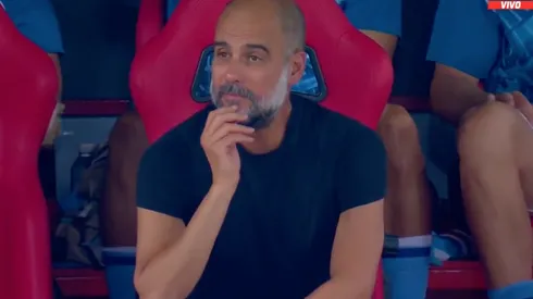 Sevilla abrió el marcador y el entrenador del Manchester City ni se inmutó.