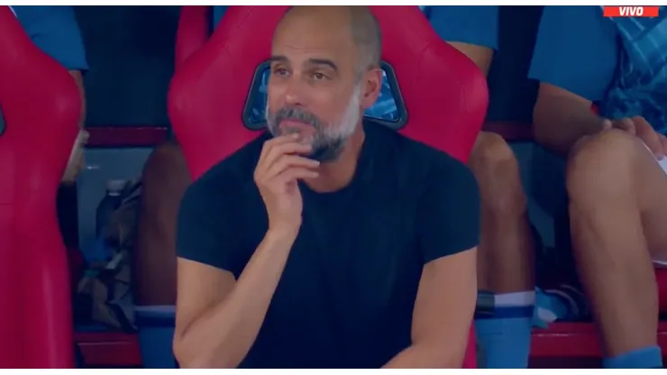 Sevilla abrió el marcador y el entrenador del Manchester City ni se inmutó.