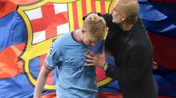 Kevin De Bruyne y Pep Guardiola.