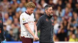 Kevin De Bruyne se perdería más de 25 partidos de la temporada del Manchester City. Getty Images.