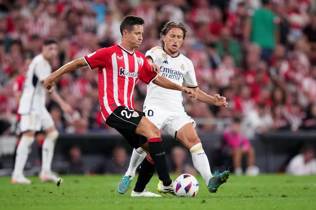 Luka Modric ingresó sobre el final del encuentro del Real Madrid vs. Bilbao. Getty Images.