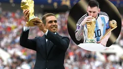 Philipp Lahm y Lionel Messi.