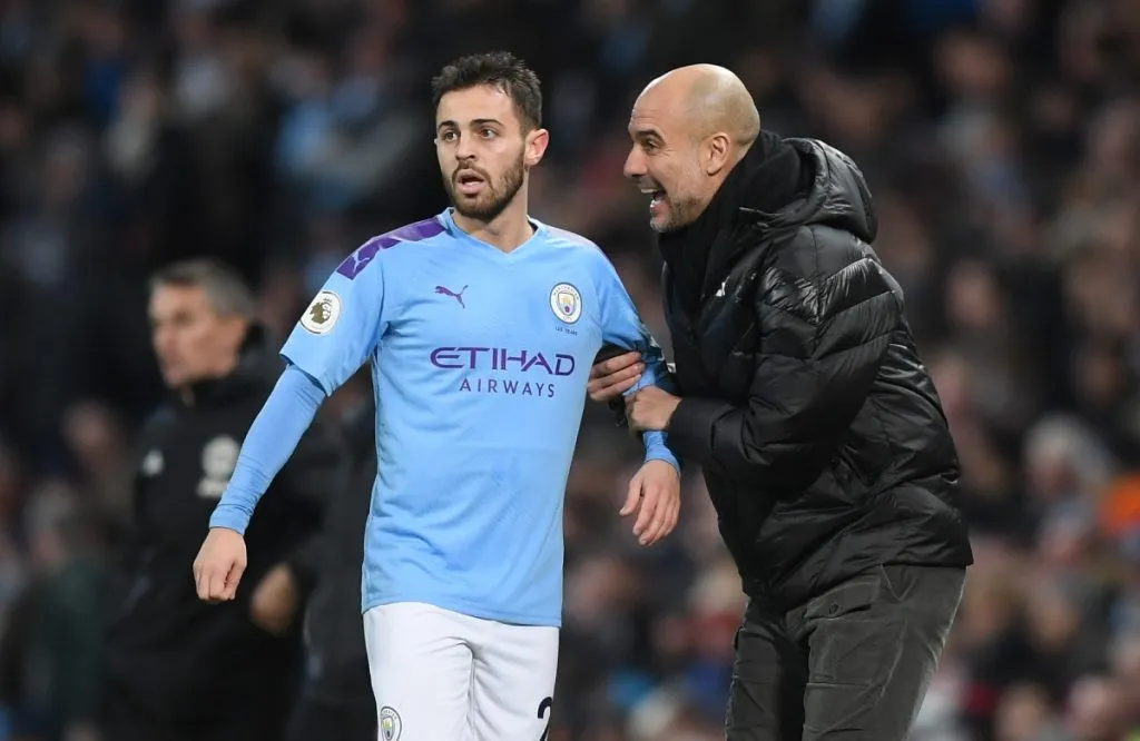 Pep Guardiola y Bernardo Silva: Getty Images