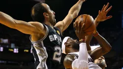 Emanuel Ginóbili y LeBron James.