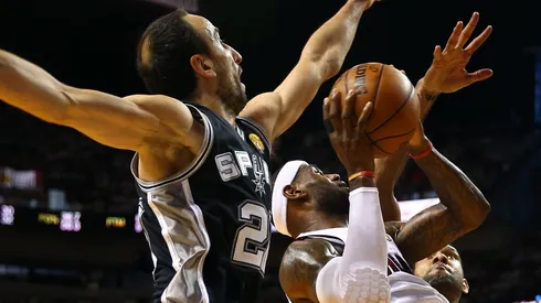Emanuel Ginóbili y LeBron James.