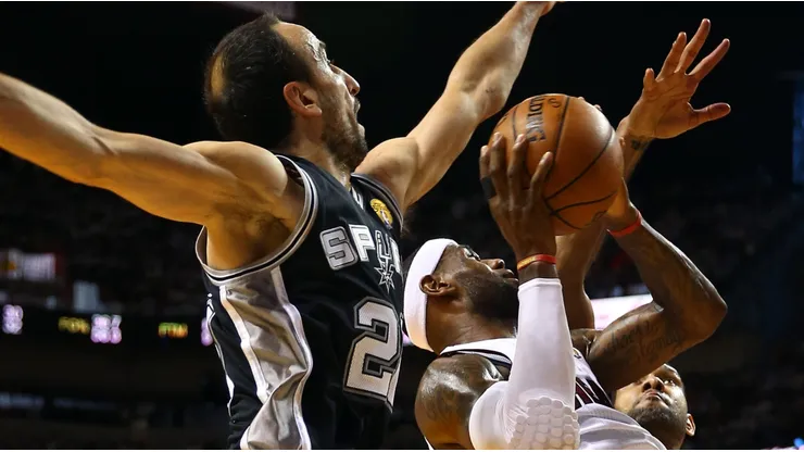 Emanuel Ginóbili y LeBron James.
