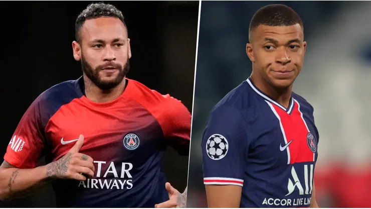 Neymar le dio like a una publicación que relataba su conflicto con Kylian Mbappé en el PSG. Getty Images.