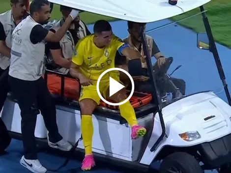 Llorando y en carrito: así se retiró Cristiano Ronaldo en la final de la Champions Árabe