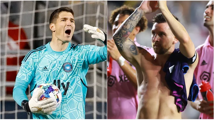 Kristijan Kahlina y Lionel Messi.