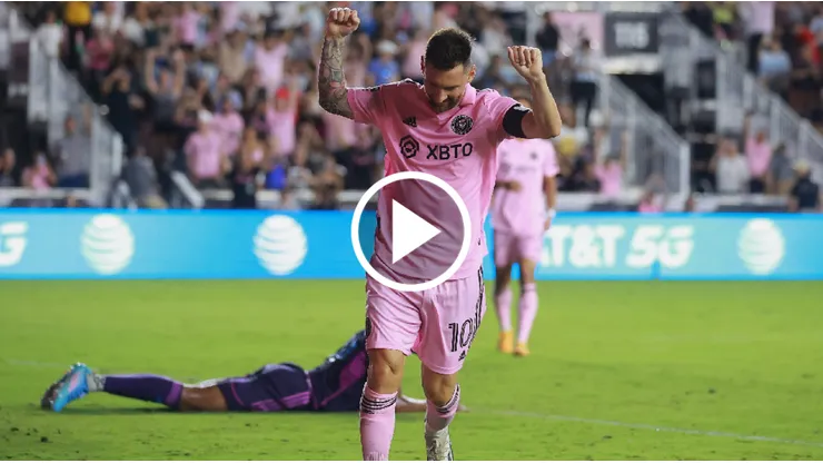 Messi y su alegría tras el gol ante Charlotte FC.