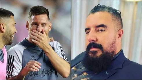 Jordi Alba, Lionel Messi y Álvaro Morales.