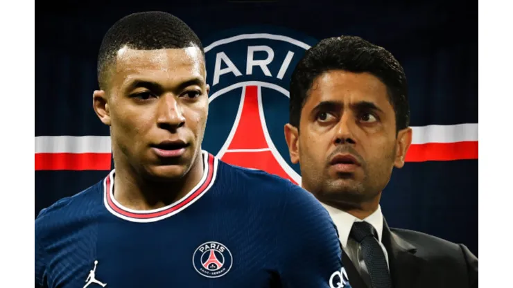 Kylian Mbappé y Nasser Al-Khelaifi.