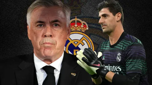 Carlo Ancelotti y Thibaut Courtois.