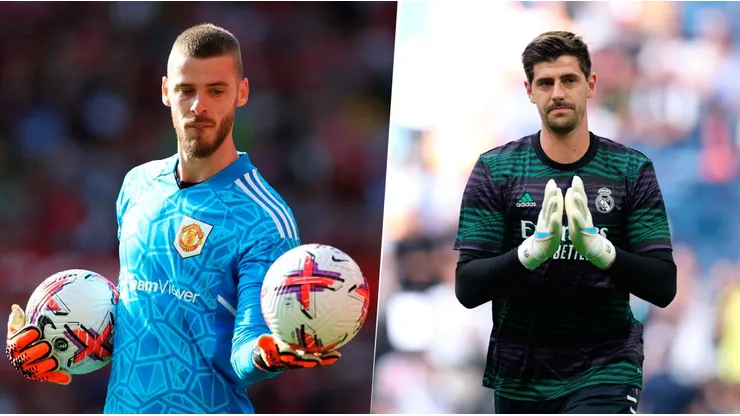 David De Gea, jugador libre, aparecería como una opción para el Real Madrid ante la lesión de Thibaut Courtois. Getty Images.