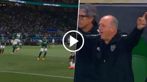 Fernando Rapallini no cobró penal para Atlético de Mineiro una mano de Gabriel Menino en el área de Palmeiras.
