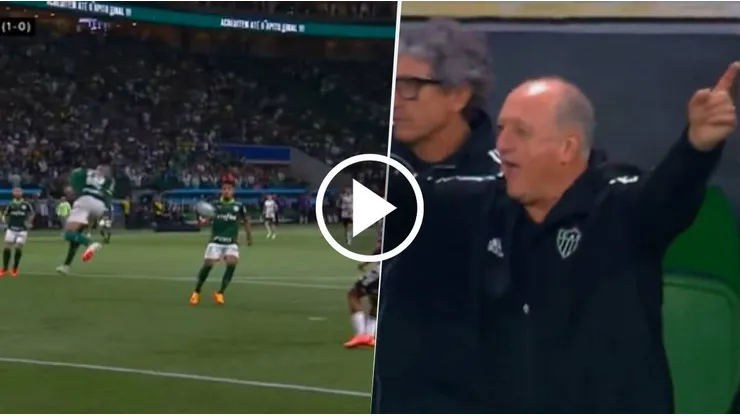 Fernando Rapallini no cobró penal para Atlético de Mineiro una mano de Gabriel Menino en el área de Palmeiras.