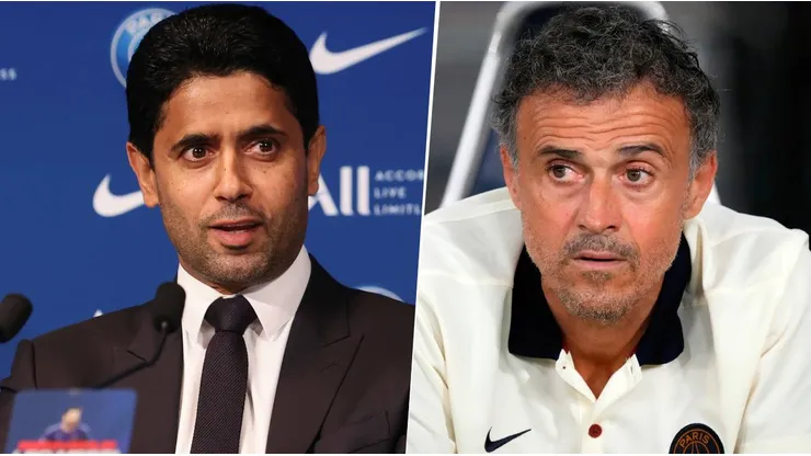 Nasser Al Khelaifi le marcó las prioridades a Luis Enrique en su trabajo como entrenador del PSG. Getty Images.