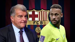 Neymar y Joan Laporta.