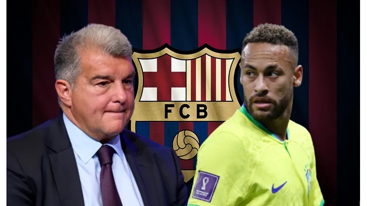 Neymar y Joan Laporta.