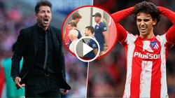 ¡Pura tensión! El cruce entre Simeone y João Félix en un entrenamiento