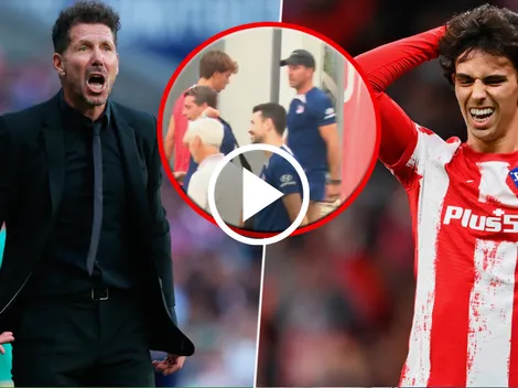 ¡Pura tensión! El cruce entre Simeone y João Félix en un entrenamiento