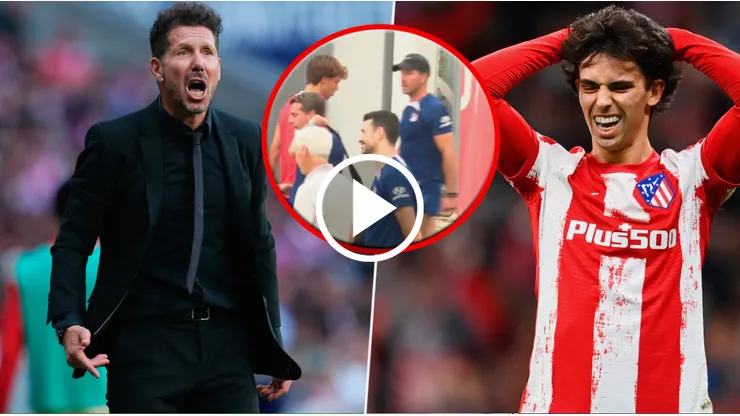 ¡Pura tensión! El cruce entre Simeone y João Félix en un entrenamiento