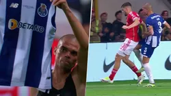 El defensor del Porto se calentó tras el gol de Ángel Di María y fue expulsado.