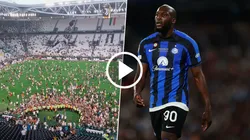 Hinchas de Juventus invadieron la cancha para protestar: "Lukaku no"