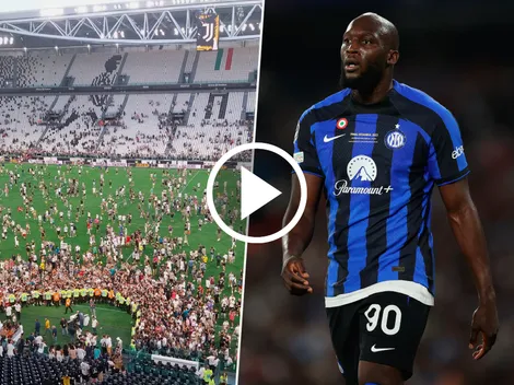 Hinchas de Juventus invadieron la cancha para protestar: "Lukaku no"