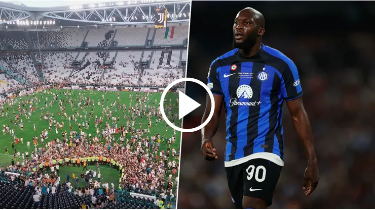 Hinchas de Juventus invadieron la cancha para protestar: "Lukaku no"