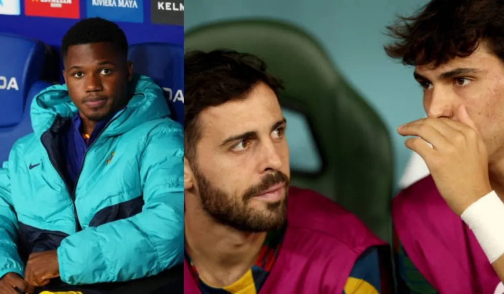 Ansu Fati, Bernardo Silva y Joao Félix: Getty Images