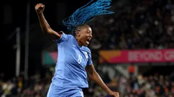 ADELAIDE, AUSTRALIA - AUGUST 08: Kadidiatou Diani of France celebrates after scoring her team's first goal during the FIFA Women's World Cup Australia & New Zealand 2023 Round of 16 match between France and Morocco at Hindmarsh Stadium on August 08, 2023 in Adelaide / Tarntanya, Australia. (Photo by Cameron Spencer/Getty Images )