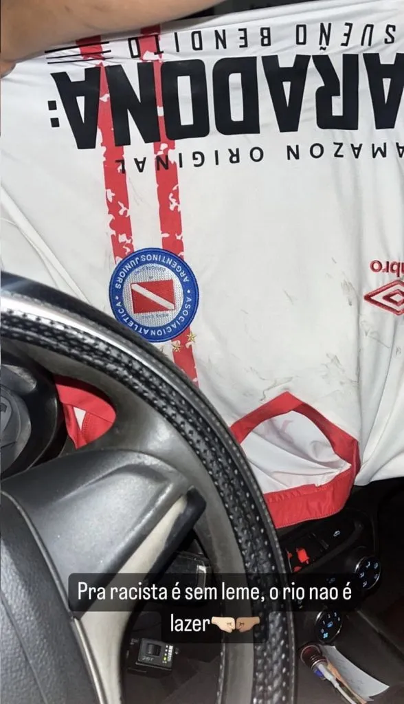 Publicación en Instagram de uno de los integrantes de la torcida de Fluminense.