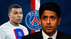Kylian Mbappé y Nasser Al-Khelaifi.